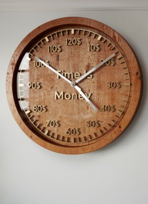 Wooden Clock - Walnut Color